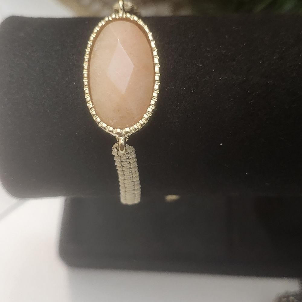 Chic Gold and Peach Bracelet